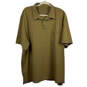 L.L. Bean Men's Slightly Fitted Polo Shirt Brown XXL Reg